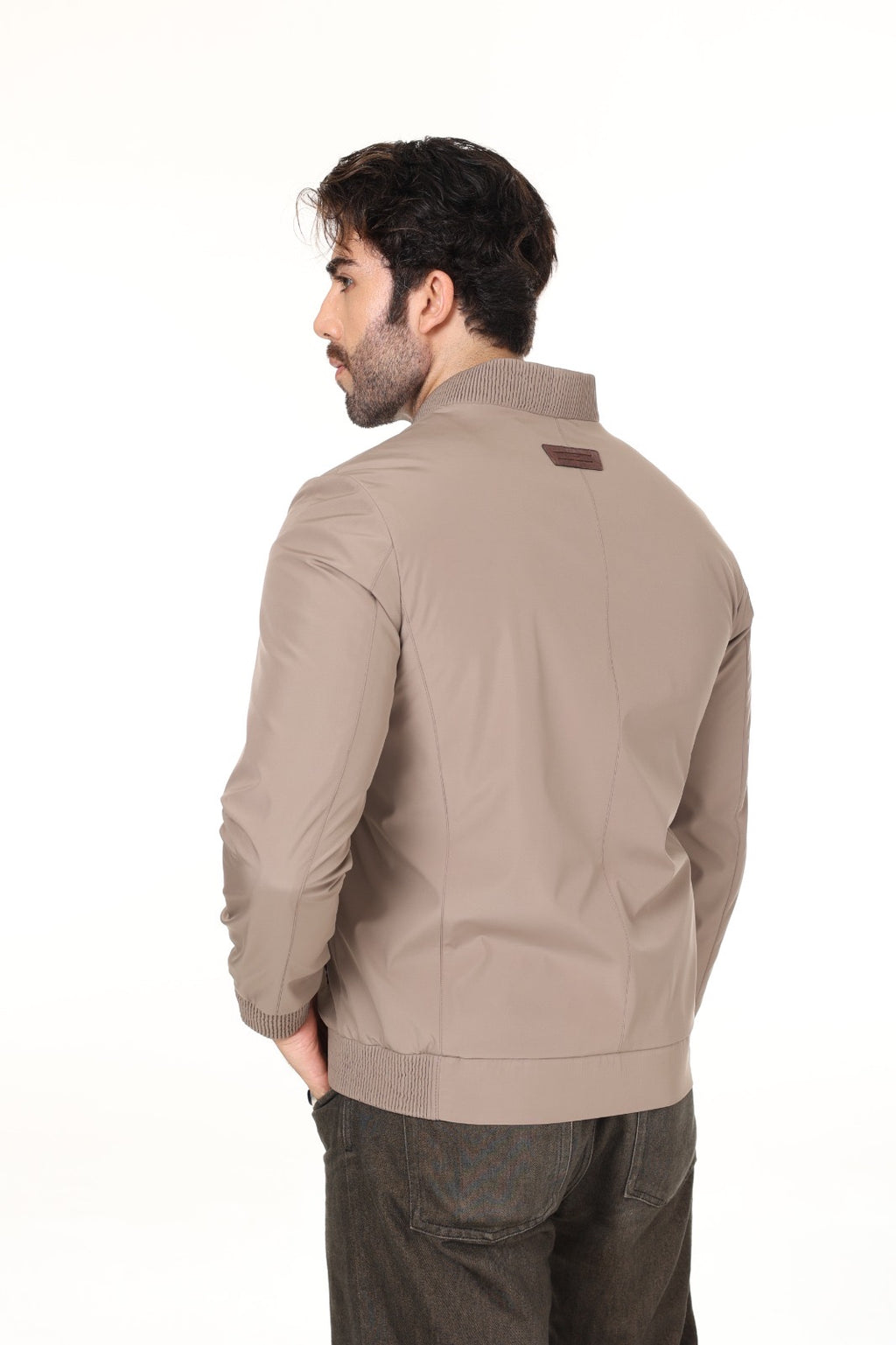 Fabric Leather Jacket