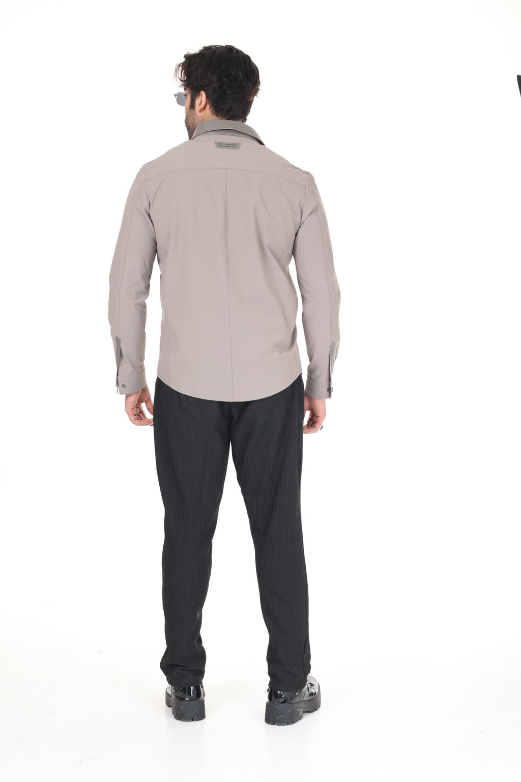 Fabric Leather Shirt